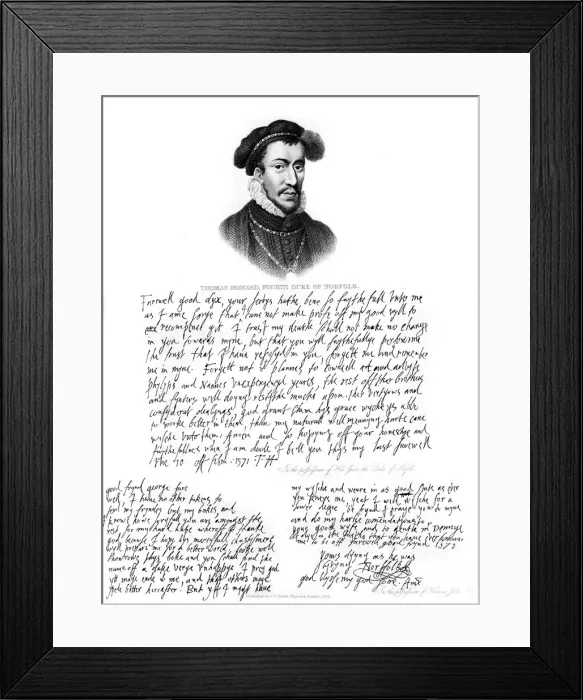 Framed Print : Portrait of Thomas Howard, 4th Duke of Norfolk, 1572, (1840) Framed Print : Portrait of Thomas Howard, 4th Duke of Norfolk, 1572, (1840)
