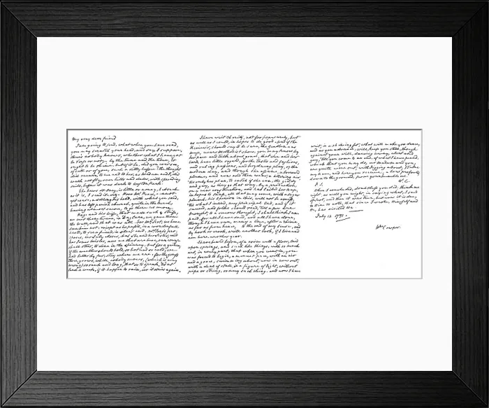 Framed Print : A letter in rhyme from Cowper, the poet, to the Reverend John Newton, 1771, (1840). Artist: William Cowper Framed Print : A letter in rhyme from Cowper, the poet, to the Reverend John Newton, 1771, (1840). Artist: William Cowper