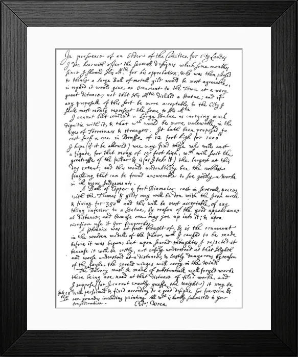 Framed Print : Report of Sir Christopher Wren to the Committee of the City Lands, 1675, (1840). Artist: Sir Christopher Wren Framed Print : Report of Sir Christopher Wren to the Committee of the City Lands, 1675, (1840). Artist: Sir Christopher Wren