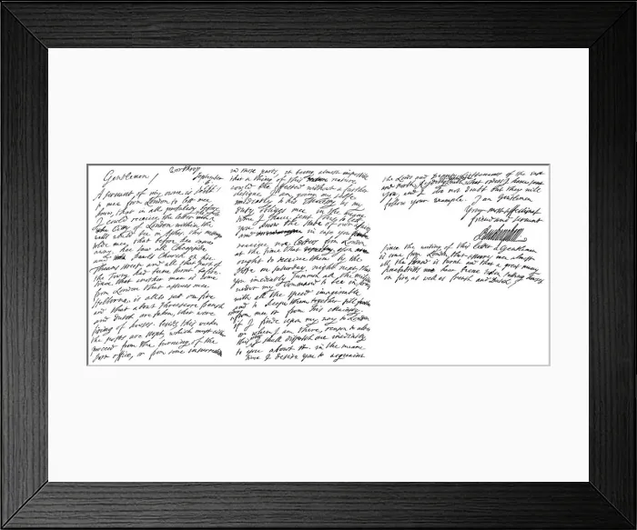 Framed Print : A letter from George Villiers about the Great Fire of London, 6 September 1666, (1840). Artist: George Villiers, Duke of Buckingham Framed Print : A letter from George Villiers about the Great Fire of London, 6 September 1666, (1840). Artist: George Villiers, Duke of Buckingham