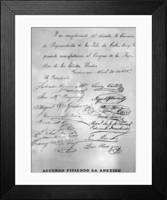 Framed Print : Agreement calling for the annexion, (1869), 1920s Framed Print : Agreement calling for the annexion, (1869), 1920s