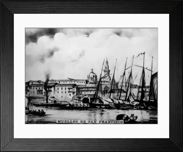Framed Print : Docks of San Francisco, (19th century), 1920s Framed Print : Docks of San Francisco, (19th century), 1920s