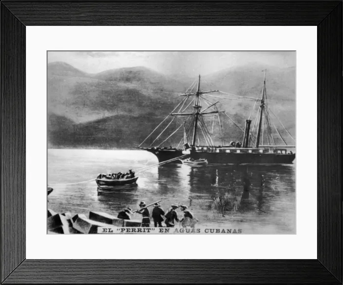 Framed Print : The Perrit in Cuban Waters, (1869), 1920s Framed Print : The Perrit in Cuban Waters, (1869), 1920s