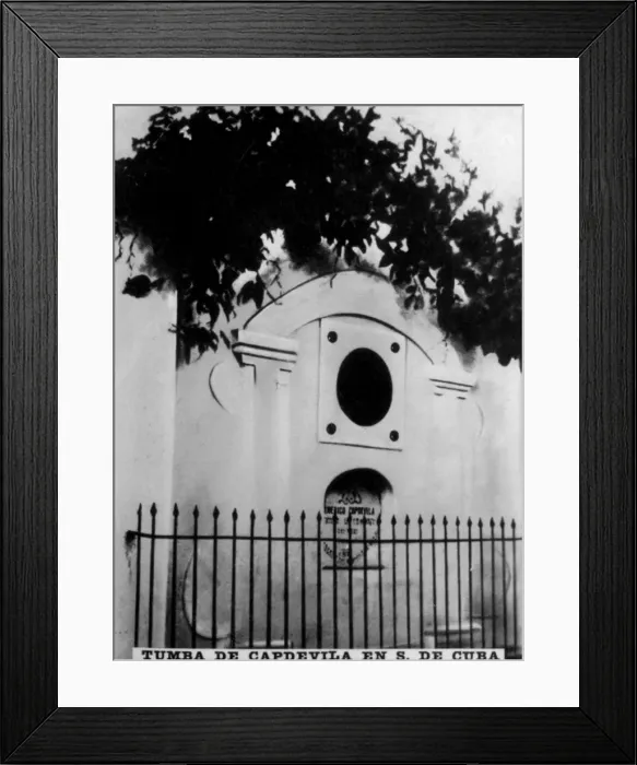 Framed Print : Tomb of Capdevila in Santiago de Cuba, (1871), 1920s Framed Print : Tomb of Capdevila in Santiago de Cuba, (1871), 1920s