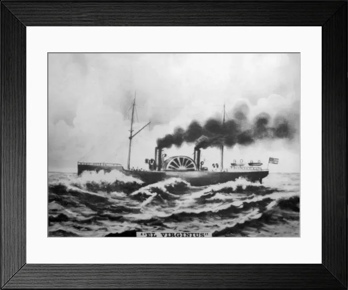 Framed Print : The Virginius Battleship, (1873), 1920s Framed Print : The Virginius Battleship, (1873), 1920s