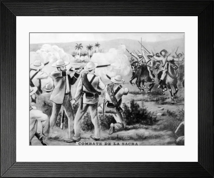 Framed Print : The Battle of Sacra, (1873), 1920s Framed Print : The Battle of Sacra, (1873), 1920s