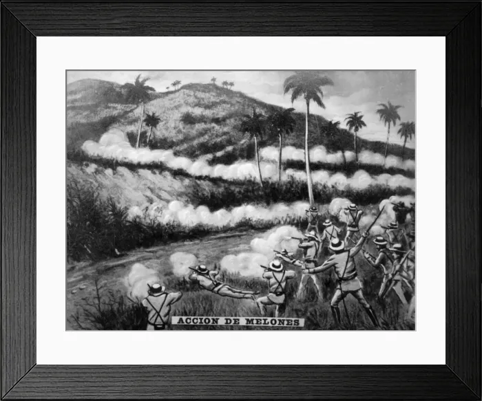 Framed Print : Battle in the Ten Years War, (1874), 1920s Framed Print : Battle in the Ten Years War, (1874), 1920s