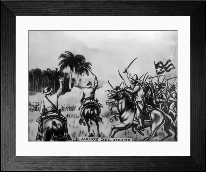 Framed Print : Battle of Jibaro, (1876), 1920s Framed Print : Battle of Jibaro, (1876), 1920s