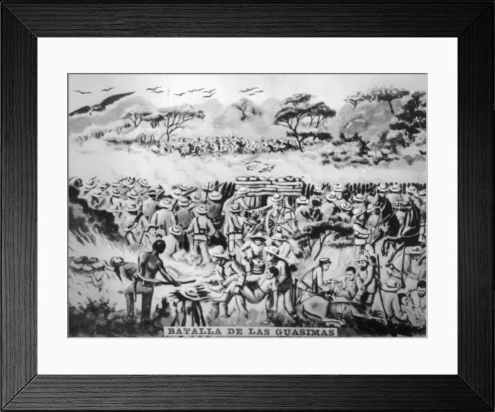 Framed Print : The battle of Guasimas, (1874), 1920s Framed Print : The battle of Guasimas, (1874), 1920s