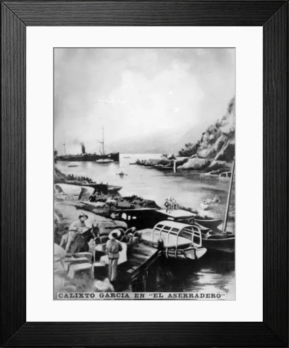 Framed Print : Landing of General Calixto Garcia, (1890), 1910s Framed Print : Landing of General Calixto Garcia, (1890), 1910s