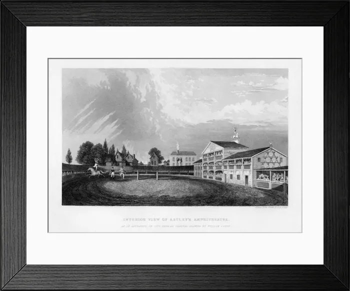 Framed Print : Interior view of Astleys Amphitheatre in London as it appeared in 1777, (1840). Artist: William Capon Framed Print : Interior view of Astleys Amphitheatre in London as it appeared in 1777, (1840). Artist: William Capon