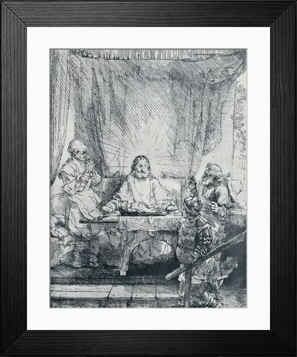 Framed Print : The Supper at Emmaus, (1654), 1903. Artist: Rembrandt Harmensz van Rijn Framed Print : The Supper at Emmaus, (1654), 1903. Artist: Rembrandt Harmensz van Rijn