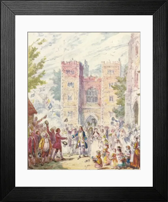 Framed Print : Randulph Crews Marriage with Hilda at Lambeth Church, (1842), 1903 Framed Print : Randulph Crews Marriage with Hilda at Lambeth Church, (1842), 1903