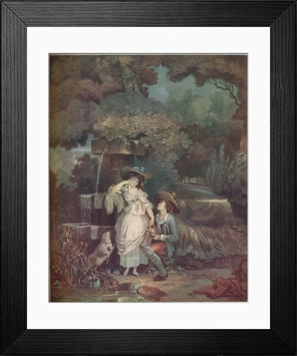Framed Print : Fortune and Misfortune, or The Broken Pitcher, 1787, (1909). Artist: Louis Philibert Debucourt Framed Print : Fortune and Misfortune, or The Broken Pitcher, 1787, (1909). Artist: Louis Philibert Debucourt