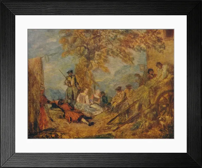 Framed Print : Camp Scene, c17th century, (1909) Artist: Jean-Antoine Watteau Framed Print : Camp Scene, c17th century, (1909) Artist: Jean-Antoine Watteau
