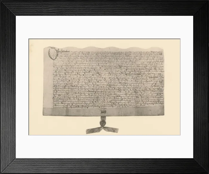 Framed Print : Indenture for the sale of land, signed by Guy Fawkes, (early 17th century), 1901 Framed Print : Indenture for the sale of land, signed by Guy Fawkes, (early 17th century), 1901