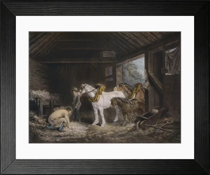 Framed Print : The Farmers Stable, (1791) 1901. Artist: George Morland Framed Print : The Farmers Stable, (1791) 1901. Artist: George Morland