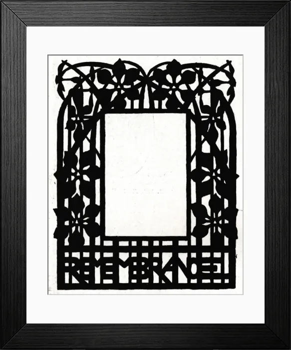 Framed Print : A design for a picture frame titled Margery Daw, 1898 Framed Print : A design for a picture frame titled Margery Daw, 1898