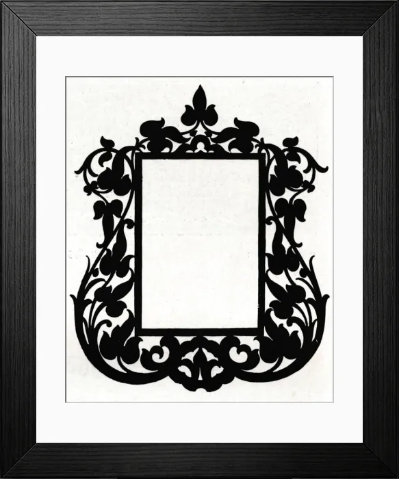 Framed Print : A design for a picture frame titled Aesthetic, 1898