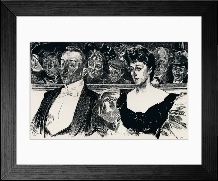 Framed Print : At The Theatre, c1876-1898, (1898). Artist: Charles Dana Gibson Framed Print : At The Theatre, c1876-1898, (1898). Artist: Charles Dana Gibson