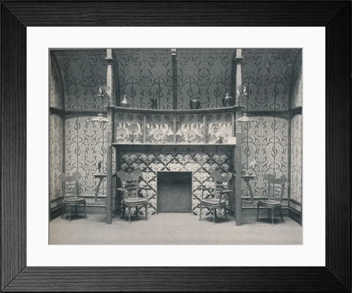 Framed Print : Ingle-Nook designed by G. Serruier, 1898. Artist: Gustave Serrurier-Bovy Framed Print : Ingle-Nook designed by G. Serruier, 1898. Artist: Gustave Serrurier-Bovy