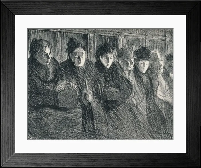 Framed Print : Inside A Tramcar, 1896, (1898). Artist: Theophile Alexandre Steinlen Framed Print : Inside A Tramcar, 1896, (1898). Artist: Theophile Alexandre Steinlen