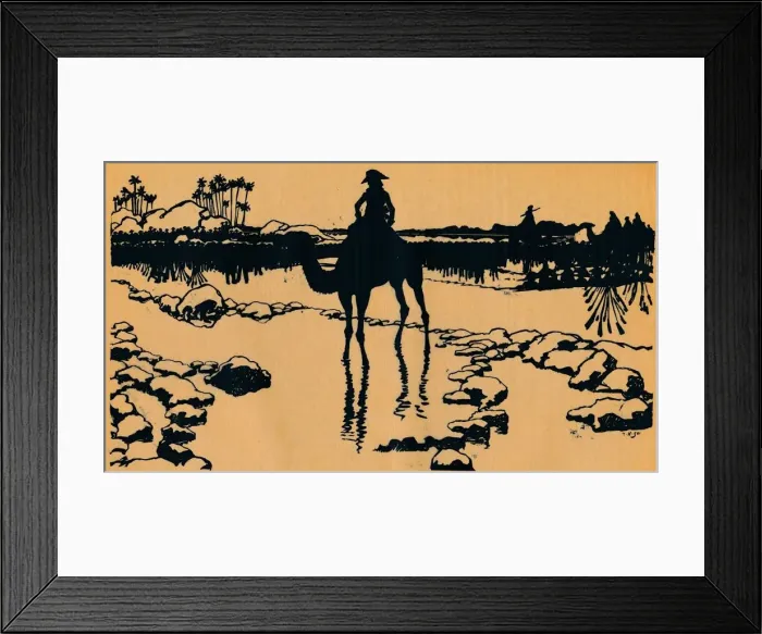 Framed Print : Silhouette for Ombres Chinoisses from L Epopee, 1898. Artist: Caran d Ache Framed Print : Silhouette for Ombres Chinoisses from L Epopee, 1898. Artist: Caran d Ache