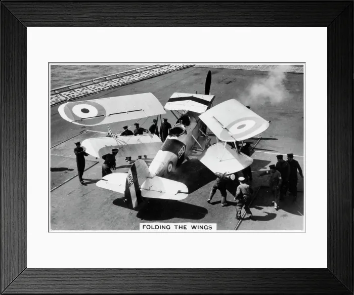 Framed Print : Hawker Osprey on the deck of the aircraft carrier HMS Eagle, 1937 Framed Print : Hawker Osprey on the deck of the aircraft carrier HMS Eagle, 1937