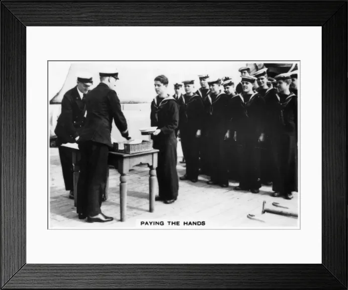 Framed Print : Paying the hands, 1937 Framed Print : Paying the hands, 1937