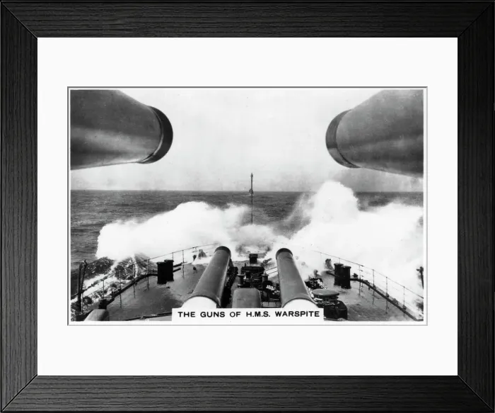 Framed Print : The guns of the battleship HMS Warspite, 1937 Framed Print : The guns of the battleship HMS Warspite, 1937