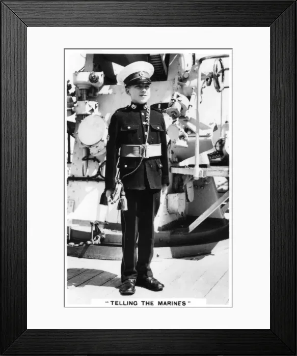 Framed Print : Young bugler of the Royal Marines, 1937 Framed Print : Young bugler of the Royal Marines, 1937