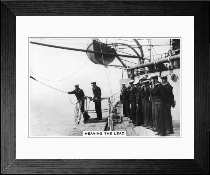 Framed Print : Heaving the lead, 1937 Framed Print : Heaving the lead, 1937
