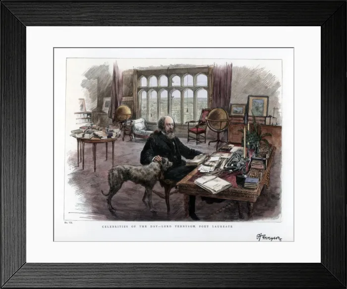 Framed Print : Alfred Lord Tennyson (1809-1892), poet laureate, 1884. Artist: Roberts Framed Print : Alfred Lord Tennyson (1809-1892), poet laureate, 1884. Artist: Roberts