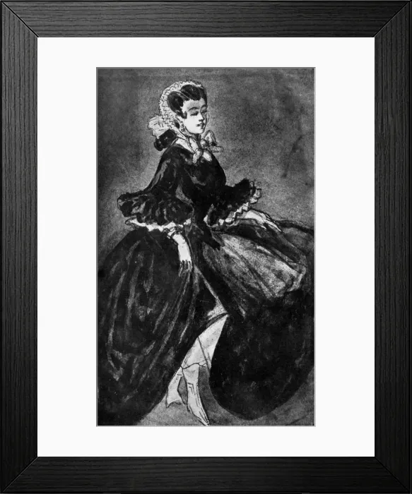 Framed Print : Femme Se Retroussant, 19th century, (1930). Artist: Constantin Guys Framed Print : Femme Se Retroussant, 19th century, (1930). Artist: Constantin Guys