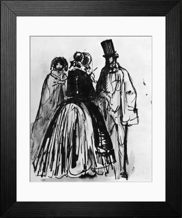 Framed Print : Conversation, 19th century, (1930). Artist: Constantin Guys Framed Print : Conversation, 19th century, (1930). Artist: Constantin Guys