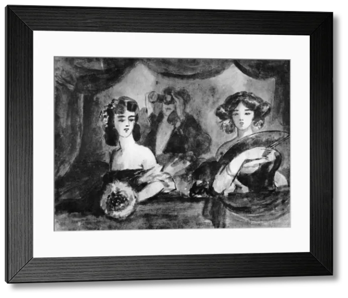 Framed Print : At the Theatre, 19th century, (1930). Artist: Constantin Guys Framed Print : At the Theatre, 19th century, (1930). Artist: Constantin Guys