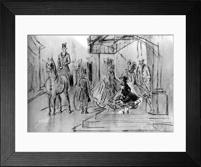 Framed Print : Setting Out, 19th century, (1930). Artist: Constantin Guys Framed Print : Setting Out, 19th century, (1930). Artist: Constantin Guys
