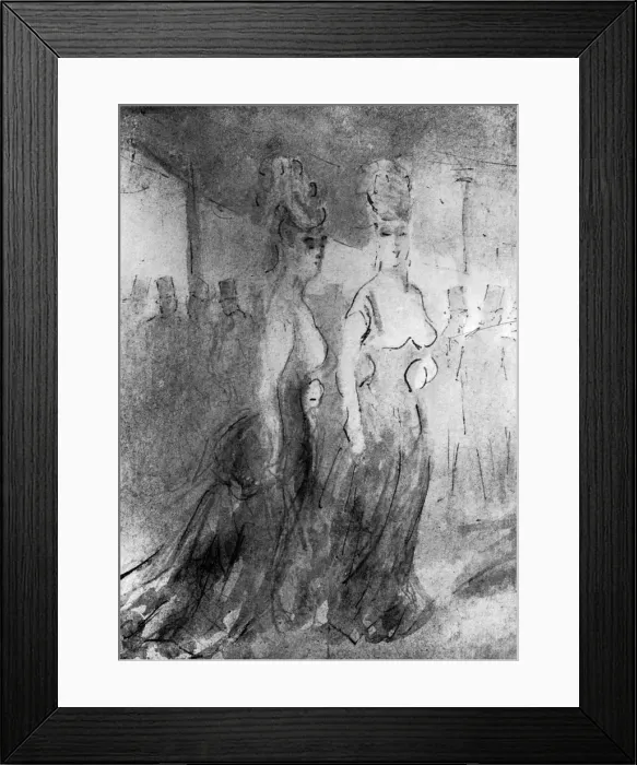 Framed Print : Deux Elegantes, 19th century, (1930). Artist: Constantin Guys Framed Print : Deux Elegantes, 19th century, (1930). Artist: Constantin Guys
