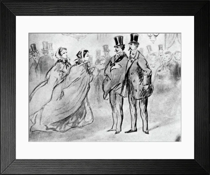 Framed Print : Assembly, 19th century, (1930). Artist: Constantin Guys Framed Print : Assembly, 19th century, (1930). Artist: Constantin Guys