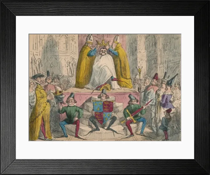 Framed Print : Coronation of Henry the Fourth (from the best authorities), 1850. Artist: John Leech Framed Print : Coronation of Henry the Fourth (from the best authorities), 1850. Artist: John Leech