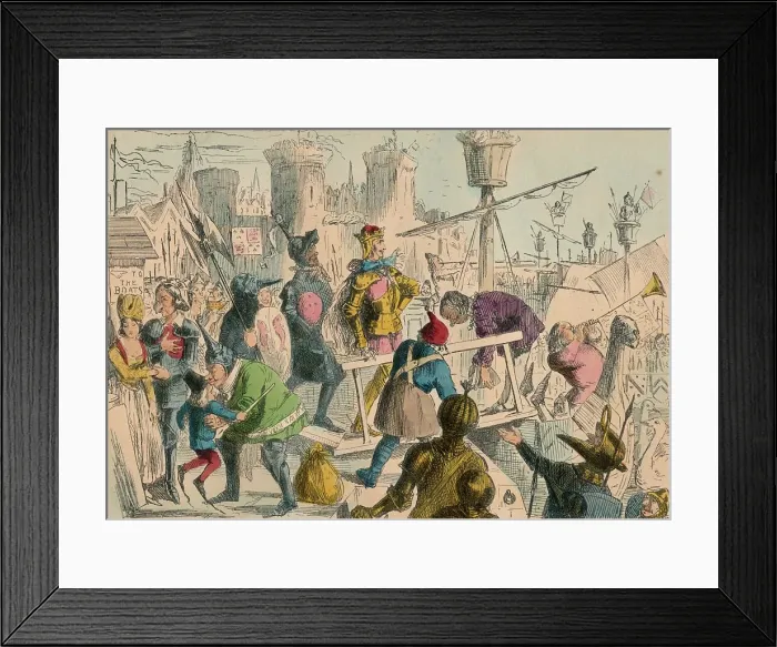 Framed Print : Embarkation of King Henry the Fifth at Southampton. A. D. 1415, 1850. Artist: John Leech Framed Print : Embarkation of King Henry the Fifth at Southampton. A. D. 1415, 1850. Artist: John Leech