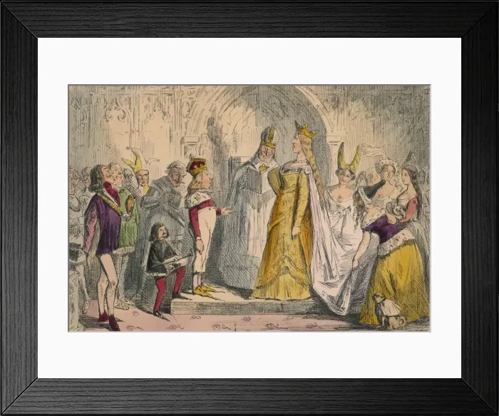 Framed Print : Marriage of Henry the Sixth and Margaret of Anjou, 1850. Artist: John Leech Framed Print : Marriage of Henry the Sixth and Margaret of Anjou, 1850. Artist: John Leech