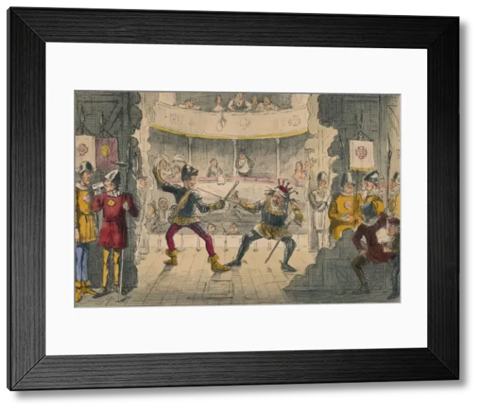 Framed Print : The Battle of Bosworth Field, a scene in the Great Drama of History, 1850. Artist: John Leech Framed Print : The Battle of Bosworth Field, a scene in the Great Drama of History, 1850. Artist: John Leech