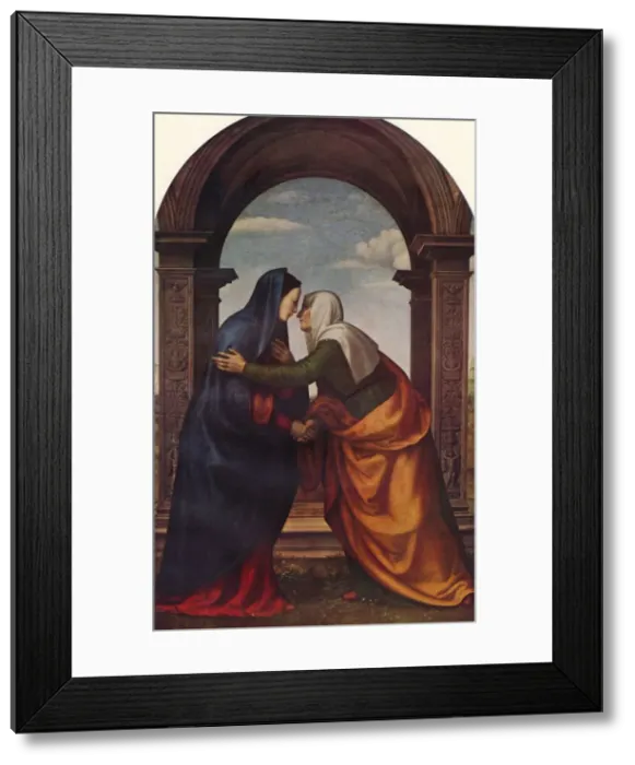 Framed Print : The Visitation, 1503, (1938). Artist: Mariotto di Bigio di Bindo Albertinelli Framed Print : The Visitation, 1503, (1938). Artist: Mariotto di Bigio di Bindo Albertinelli