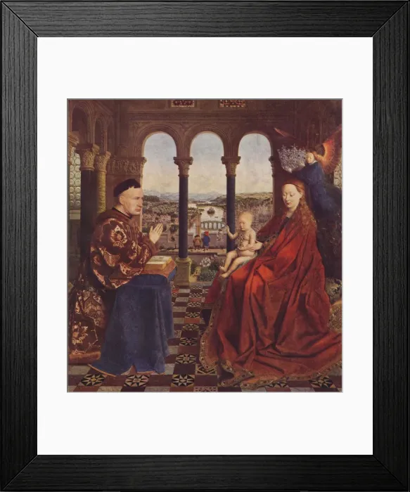 Framed Print : Madonna of Chancellor Rolin, c1435, (1938). Artist: Jan van Eyck Framed Print : Madonna of Chancellor Rolin, c1435, (1938). Artist: Jan van Eyck