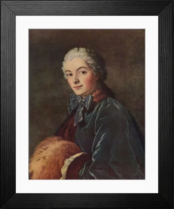 Framed Print : Young Lady with a Muff, c1750, (1938). Artist: Francois Boucher Framed Print : Young Lady with a Muff, c1750, (1938). Artist: Francois Boucher