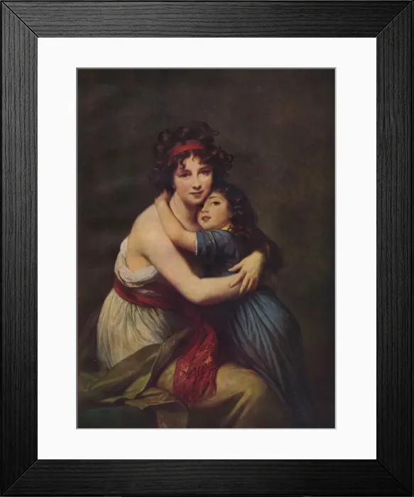 Framed Print : Madame Vigee Lebrun and her daughter, Jeanne Lucie Louise, 1789, (1938). Artist: Elisabeth Louise Vigee-LeBrun Framed Print : Madame Vigee Lebrun and her daughter, Jeanne Lucie Louise, 1789, (1938). Artist: Elisabeth Louise Vigee-LeBrun