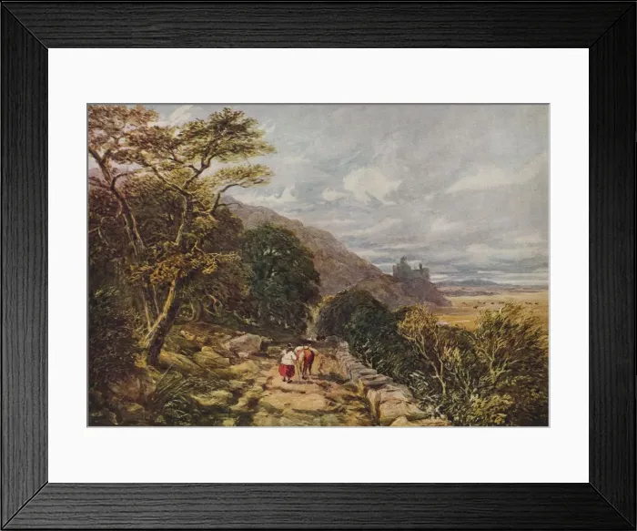Framed Print : Country Track leading to Harlech Castle, 19th century, (1938). Artist: David Cox the elder Framed Print : Country Track leading to Harlech Castle, 19th century, (1938). Artist: David Cox the elder