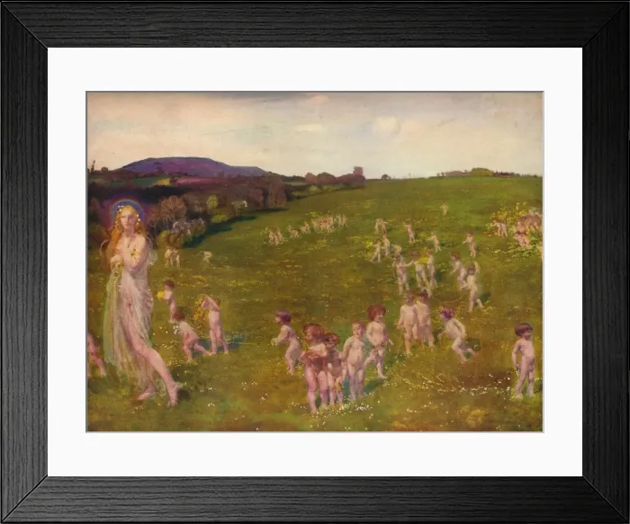 Framed Print : The Coming of Spring, 1913. Artist: Charles Sims Framed Print : The Coming of Spring, 1913. Artist: Charles Sims
