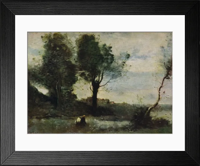 Framed Print : Wood Gatherers, c1865, (1913). Artist: Jean-Baptiste-Camille Corot Framed Print : Wood Gatherers, c1865, (1913). Artist: Jean-Baptiste-Camille Corot